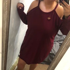 Almost Famous distressed sweater dress